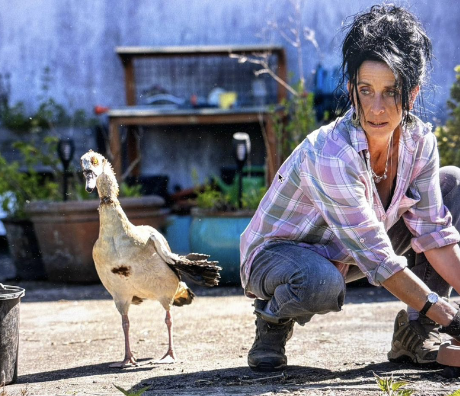 Anita Siegele mit Gans